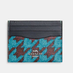 Coach Slim Id Card Case With Houndstooth
Print